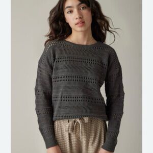 Stylish Gray Knit Kids Top